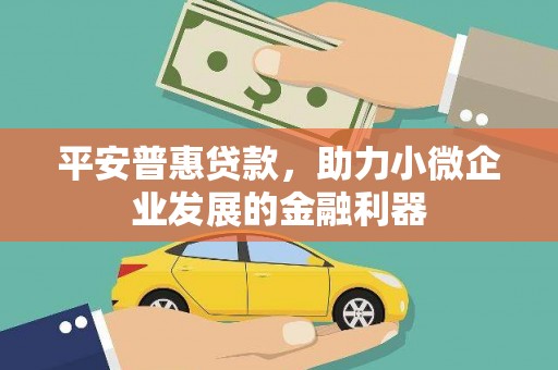 霍山平安普惠贷款，助力小微企业发展的金融利器