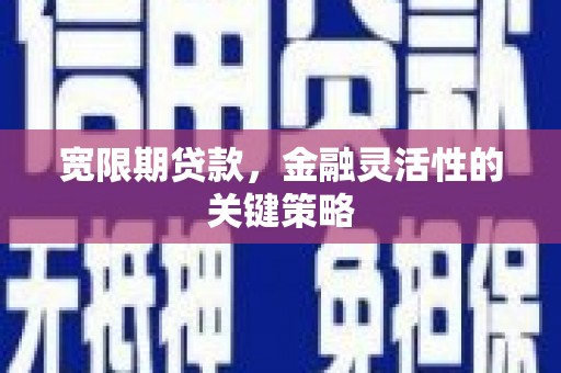 霍山宽限期贷款，金融灵活性的关键策略
