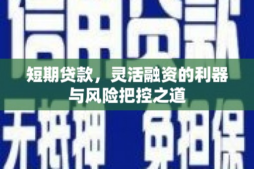 霍山短期贷款，灵活融资的利器与风险把控之道
