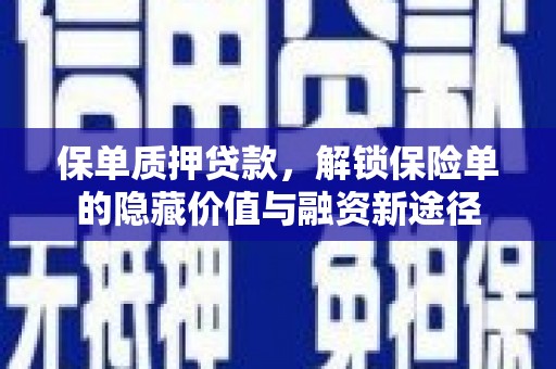 霍山保单质押贷款，解锁保险单的隐藏价值与融资新途径