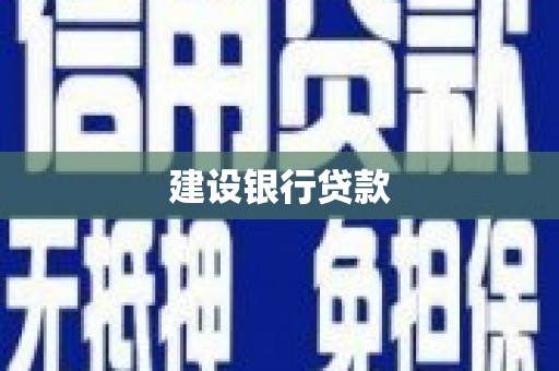 霍山建设银行贷款