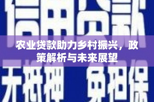 霍山农业贷款助力乡村振兴，政策解析与未来展望