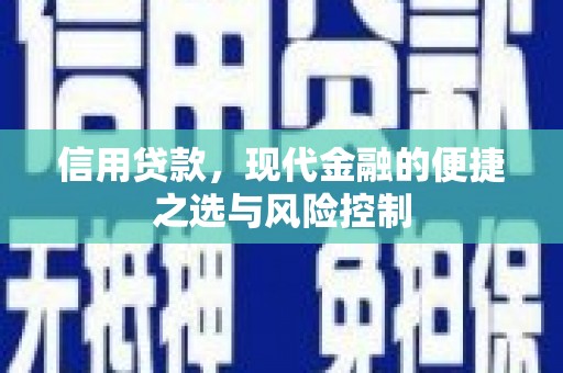霍山信用贷款，现代金融的便捷之选与风险控制
