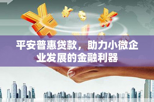 霍山平安普惠贷款，助力小微企业发展的金融利器