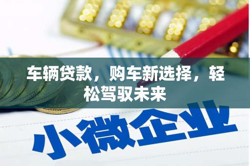 霍山车辆贷款，购车新选择，轻松驾驭未来