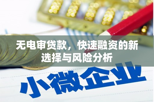 霍山无电审贷款，快速融资的新选择与风险分析