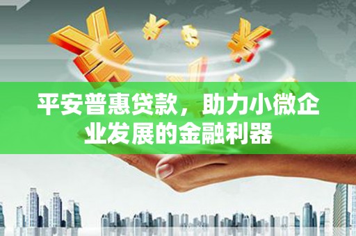 霍山平安普惠贷款，助力小微企业发展的金融利器