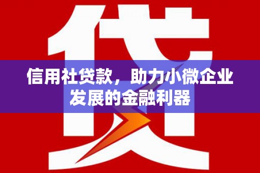 霍山信用社贷款，助力小微企业发展的金融利器