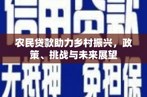 霍山农民贷款助力乡村振兴，政策、挑战与未来展望