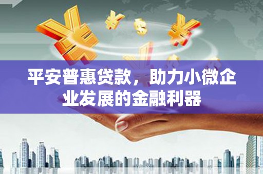 霍山平安普惠贷款，助力小微企业发展的金融利器